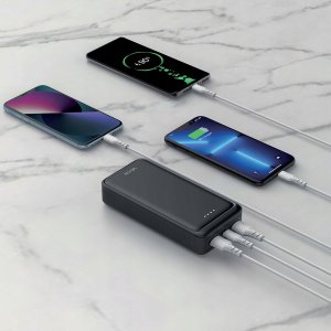 Power bank 20000 mAh wejście USB-C wyjście 2xUSB-A + USB-C 5V 3A czarny VA0341 Vayox 2