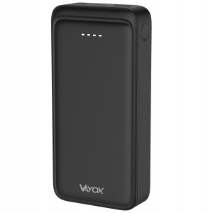 Power bank 20000 mAh wejście USB-C wyjście 2xUSB-A + USB-C 5V 3A czarny VA0341 Vayox 3