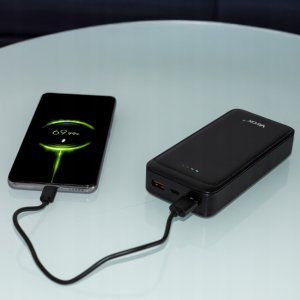 Power bank 20000 mAh wejście USB-C wyjście 2xUSB-A + USB-C 5V 3A czarny VA0341 Vayox 8