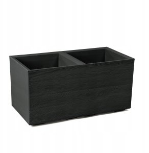 Kwietnik KARO 800x400x400 deska recycled - czarny LA892-04 LAMELA 1