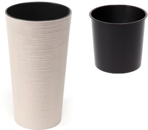 Doniczka LILIA DŁUTO WOOD 250 - biały LA840-05 LAMELA 2