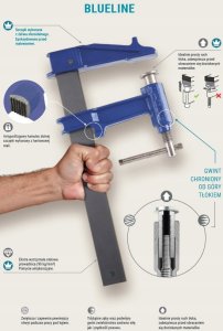 Piher Spaustuvai K 30cm, žiočių gylis 28,5cm, max 5000N 4