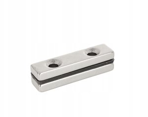 Geko Magnes neodymowy płytkowy z otworami na wkręty 40x10x5mm 2szt(2) 3