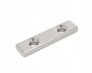Geko Magnes neodymowy płytkowy z otworami na wkręty 40x10x5mm 2szt(2) 4