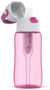 Szklany dzbanek Dafi biały wkład Classic + butelka flamingowa 0,5 barwiona 3