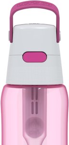 Szklany dzbanek Dafi biały wkład Classic + butelka flamingowa 0,5 barwiona 4