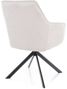 Krzesło obrotowe do jadalni NOTTI BREGO jasny beż SIGNAL 3