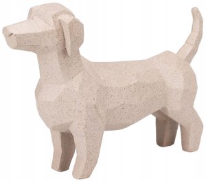Figurka dekoracyjna psa 14x21cm Nowoczesny design geometryczny styl 1