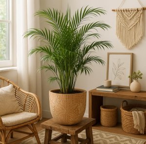 Doniczka ceramiczna z ornamentem etnicznym 13,5x12,5cm Dekoracyjna osłonka 3