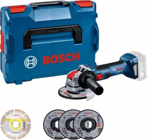 Zestaw Bosch Professional GWX 18V-7 Szlifierka kątowa tarcze osłona uchwyt 1