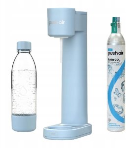 Dafi PushAir Saturator z nabojem CO2 + butelka 0,7l Lazurowy/niebieski 1