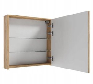 Szafka łazenkowa z lustrem 60x50x15cm wisząca wąska dąb craft Salsa 3