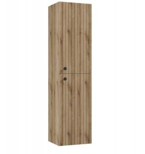 Komplet mebli łazienkowych - szafka z umywalką 60, bateria czarna, słupek i lustro Rietti 6