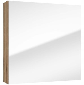 Komplet mebli łazienkowych - szafka z umywalką 60, bateria czarna, słupek i lustro Rietti 7