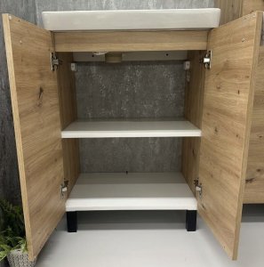 Zestaw łazienkowy szafka z umywalką 80x60 + bateria syfon korek click-clack Bonita 4