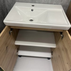 Zestaw łazienkowy szafka z umywalką 80x60 + bateria syfon korek click-clack Bonita 5