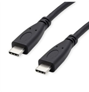 ROLINE GREEN Kabel USB 3.2 Gen 2, PD (Power Delivery) 20V5A, z Emark, C-C, M/M, czarny, 1 m 1