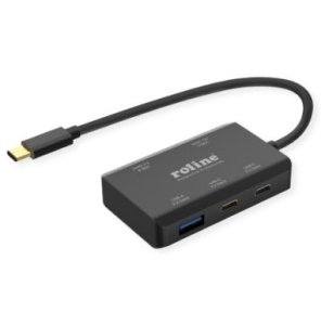Koncentrator ROLINE USB 3.2 Gen 2, 4 porty (2x A + 2x C), PD (100 W) 1