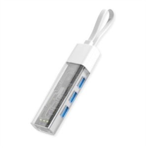 Koncentrator ROLINE USB 3.2 Gen 1, 4 porty, kabel połączeniowy hosta typu A+C 1