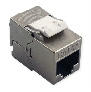 ROLINE Keystone Jack, Cat.6A (Class EA), RJ-45, STP, beznarzędziowy, SLIM i SHORT, srebrny 1