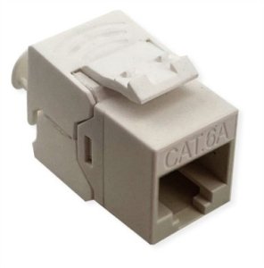 ROLINE Keystone Jack, Cat.6A (Class EA), RJ-45, UTP, beznarzędziowy, SLIM i SHORT, biały 1