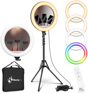 Lampa pierścieniowa LUMO LED RGB ring do filmów zdjęć makijażu 1
