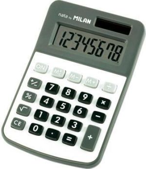 Kalkulator Milan Kalkulator 8 pozycji mały szary MILAN - 158607 1