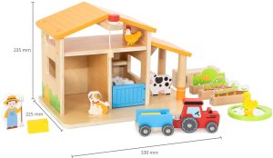 VIGA Drewniana Farma Dom Farmera Z Ogródkiem I Traktorem 21 el 12
