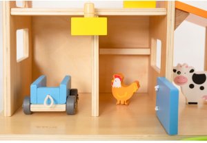 VIGA Drewniana Farma Dom Farmera Z Ogródkiem I Traktorem 21 el 2