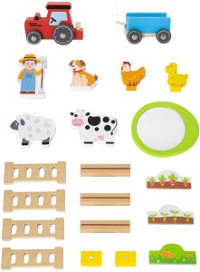 VIGA Drewniana Farma Dom Farmera Z Ogródkiem I Traktorem 21 el 8