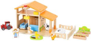 VIGA Drewniana Farma Dom Farmera Z Ogródkiem I Traktorem 21 el 10