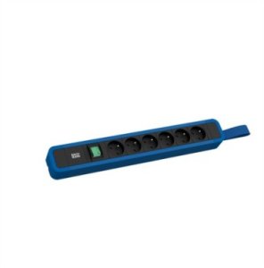 BACHMANN PRIMO 2 6xUTE 1xprzełącznik z pętlą 2.0m CEE7/7 RAL5010 1