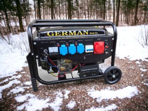 AGREGAT PRĄDOTWÓRCZY A8 5,2kW KOŁA MIEDŹ prądu AVR+ MIEDZIANY STOJAN GERMAN 12