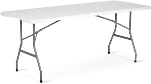 Zestaw cateringowy ogrodowy składany stół + 2 ławki 180 cm Plonos biały 2