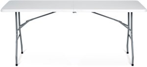 Zestaw cateringowy ogrodowy składany stół + 2 ławki 180 cm Plonos biały 4