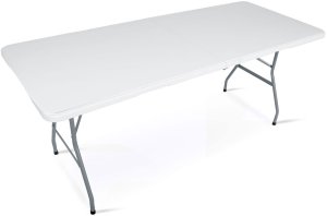 Zestaw cateringowy ogrodowy składany stół + 2 ławki 180 cm Plonos biały 6