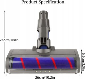 SZCZOTKA LED DO DYSON V7 V8 V10 V11 V15 MIĘKKA 6