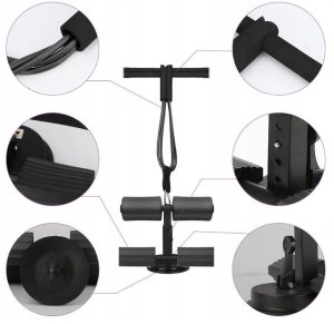 UCHWYT DO BRZUSZKÓW PRZYSSAWKA GUMA DO PILATES FITNESS ZESTAW 5