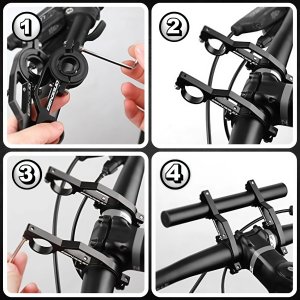 UCHWYT NA KIEROWNICĘ DODATKOWA KIEROWNICA ROWEROWY METALOWY DO ROWERU 10