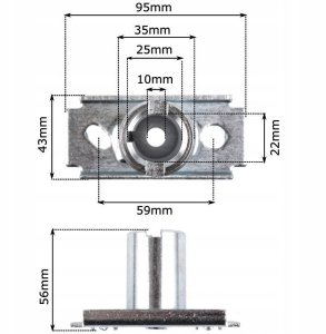 UCHWYT WAŁU PIASTA NOŻA KOSIARKI SPALINOWEJ 22,2mm 2