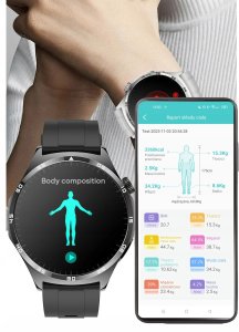 ZEGAREK MĘSKI SMARTWATCH AMOLED 440 EKG POMIAR CUKRU CIŚNIENIE TEMPERATURA 13