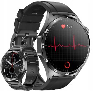 ZEGAREK MĘSKI SMARTWATCH AMOLED 440 EKG POMIAR CUKRU CIŚNIENIE TEMPERATURA 2