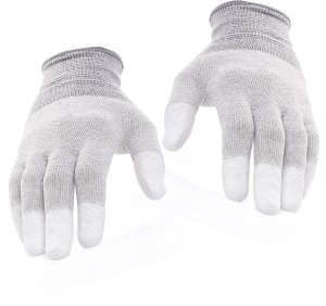 Rękawice Ochronne Rękawiczki Robocze Antystatyczne Włókno Węglowe Rozmiar L 3