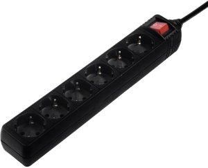 Hama Power Strip  6 rozetes  3 m  melna - Pagarinatajs 1
