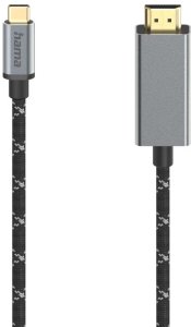 Hama Video Cable  USB-C  1 5 m  melna - Vads 1