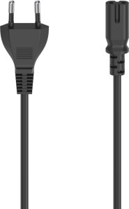 Hama power cord  2-pin  melna - Vads 1