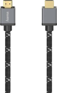 Hama Ultra High Speed  8K  apzeltiti kontakti  5 m  melna/peleka - Vads 1