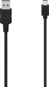 Hama Essential Line  USB-A - USB mini  apzeltiti kontakti  1 5 m  melna - Vads 1