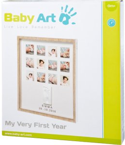 Baby Art First Year Print Frame komplekts mazuļa pēdiņu / rociņu nospieduma izveidošanai  wooden 3601094800 3
