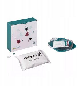 Akcija! Baby Art Hello Baby Galactic Green komplekts mazuļa pēdiņas/rociņas nospieduma izveidošanai + Bubabloon balons ar pārvalku  sarkans 4